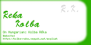 reka kolba business card