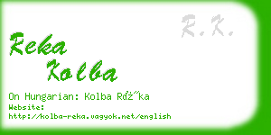 reka kolba business card